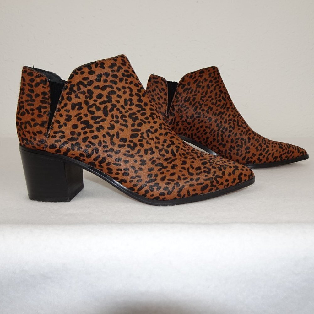 Sanctuary Leopard Print Booties Women's Size 6 Block Heel